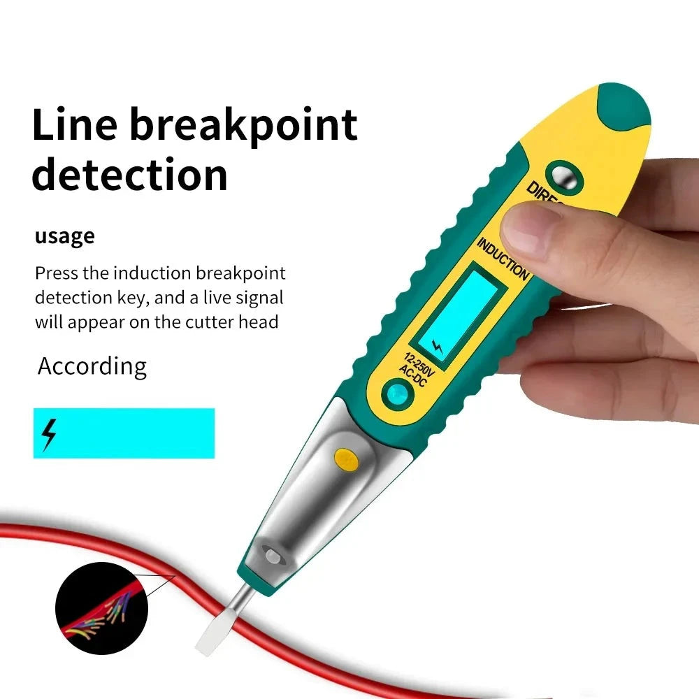 Digital Test Pencil Tester Electrical Voltage Detector Pen LCD Display Screwdriver  AC/DC 12-250V Tools