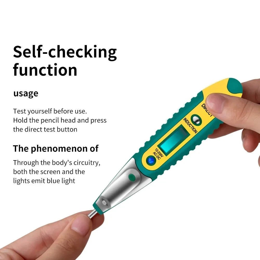 Digital Test Pencil Tester Electrical Voltage Detector Pen LCD Display Screwdriver  AC/DC 12-250V Tools