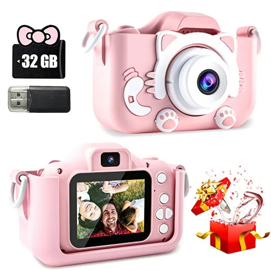 Mini Kids Digital Camera - Toys For Boys/Girls  With Video with 32GB SD Card - Best Gifts